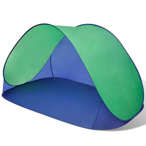 Grote foto vidaxl tente de plage pliante hydrofuge vert caravans en kamperen tenten