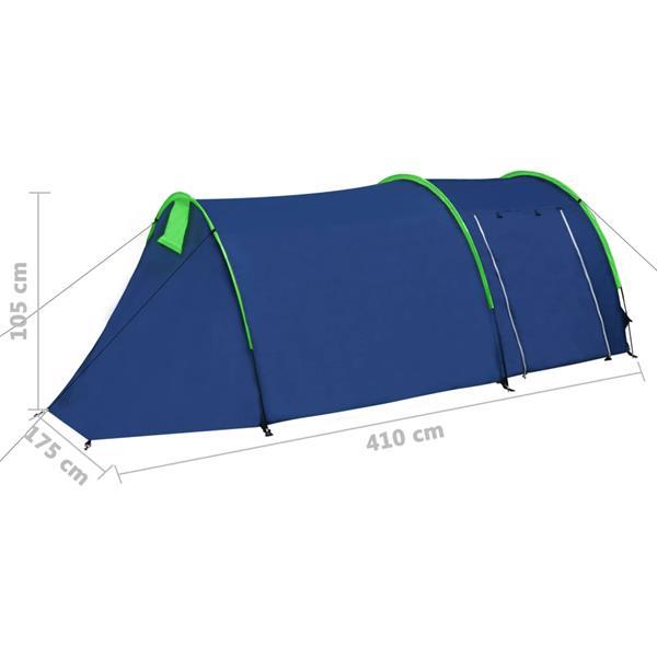 Grote foto vidaxl tente de camping 4 personnes bleu marine et vert caravans en kamperen tenten