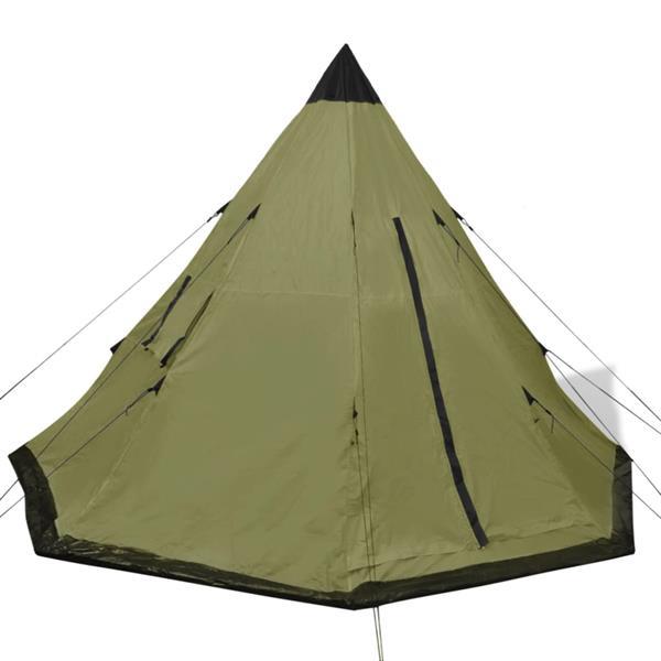 Grote foto vidaxl tente pour 4 personnes vert caravans en kamperen tenten