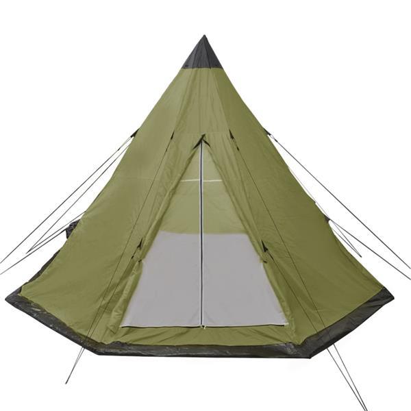 Grote foto vidaxl tente pour 4 personnes vert caravans en kamperen tenten