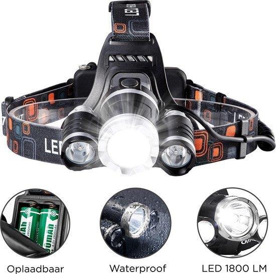Grote foto travelmore waterdichte 3led hoofdlamp 1800 lumen heropla caravans en kamperen kampeertoebehoren