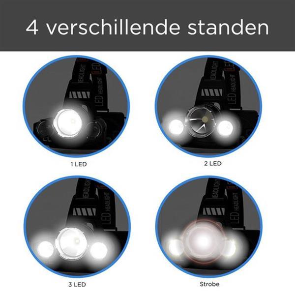 Grote foto travelmore waterdichte 3led hoofdlamp 1800 lumen heropla caravans en kamperen kampeertoebehoren