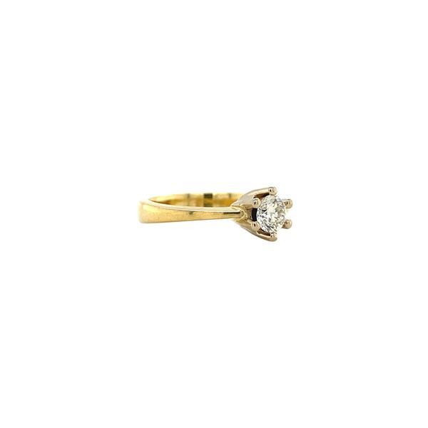 Grote foto bicolour gouden solitair ring met diamant 18 krt nieuw 19 sieraden tassen en uiterlijk ringen voor haar