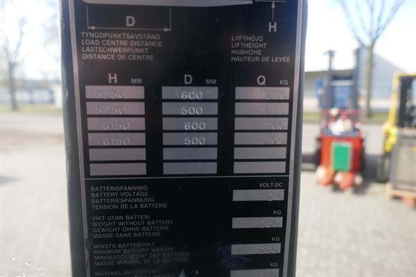 Grote foto vs 21084 elektrische triplex sta stapelaar 6150mm 1250kg doe het zelf en verbouw hefwerktuigen
