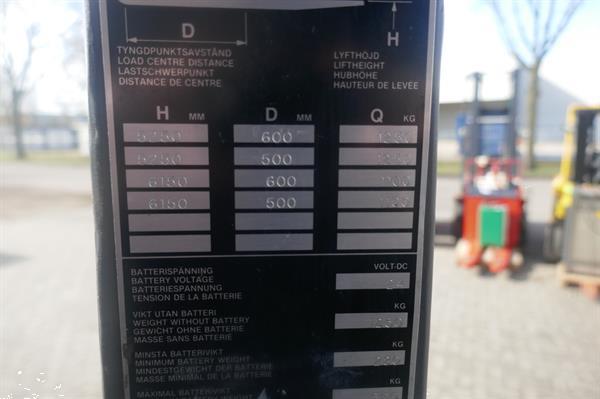 Grote foto vs 21084 elektrische triplex sta stapelaar 6150mm 1250kg doe het zelf en verbouw hefwerktuigen