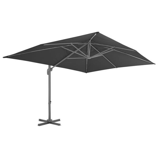 Grote foto vidaxl parasol en porte faux m t en aluminium 400x300 cm a tuin en terras overige tuin en terras