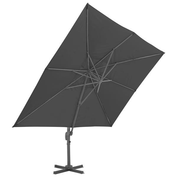 Grote foto vidaxl parasol en porte faux m t en aluminium 400x300 cm a tuin en terras overige tuin en terras