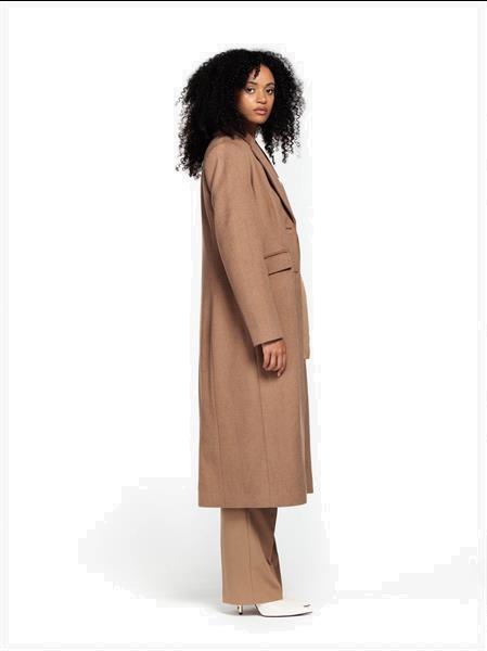 Grote foto beaumont amsterdam long blazer coat bruin bm08261223 kleding dames jurken en rokken
