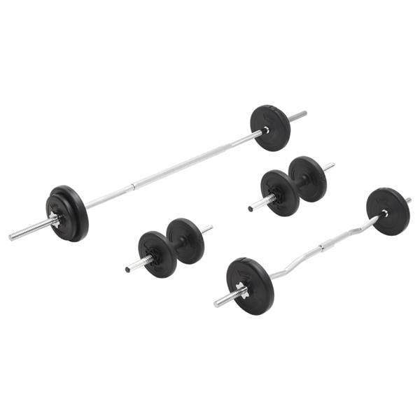 Grote foto vidaxl ensemble d halt res et de barres 30 kg sport en fitness fitness