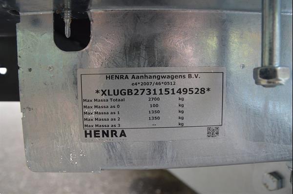 Grote foto henra gesloten aanhangwagen major xpert met led verlichting auto diversen aanhangers