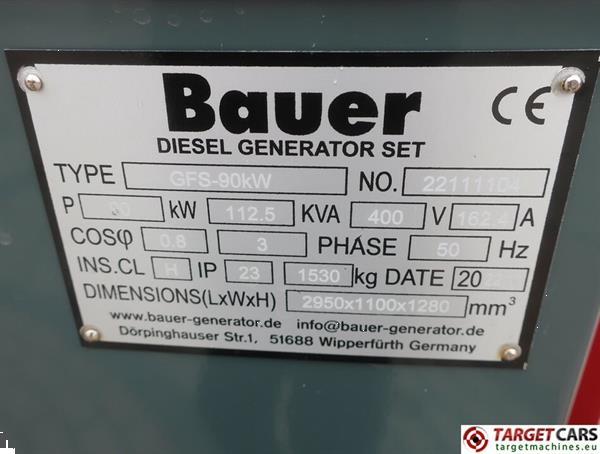 Grote foto bauer gfs 90kw ats 112.5kva diesel generator 400 230v new unused doe het zelf en verbouw aggregaten