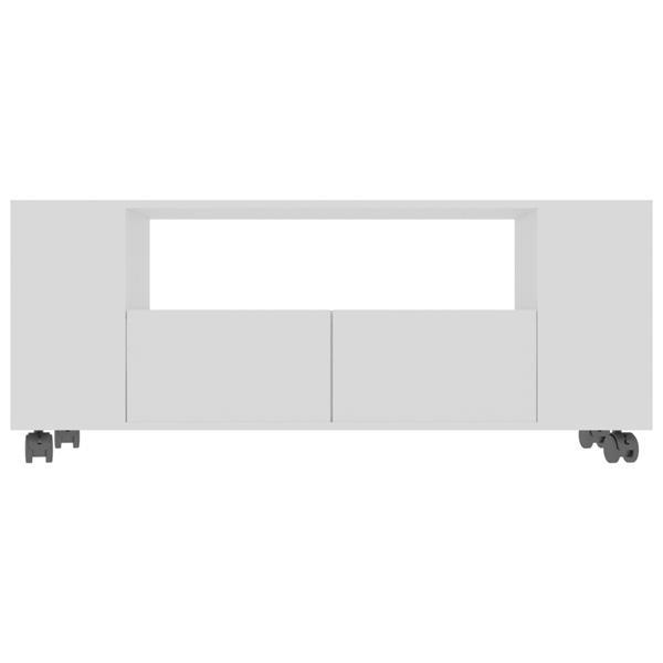 Grote foto vidaxl meuble tv blanc 120x35x48 cm bois d ing nierie huis en inrichting overige