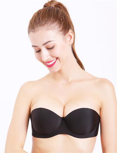 Grote foto strapless zelfklevende zwarte push up bh as n 07 kleding dames ondergoed en lingerie