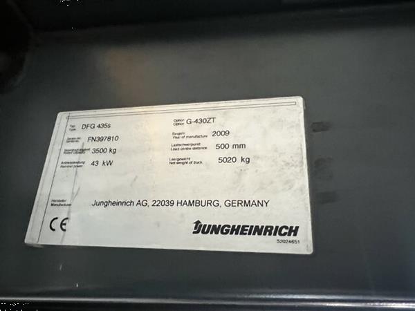 Grote foto 2009 jungheinrich dfg435s diesel heftruck 3500kg vorkenspreider cabine 440cm agrarisch heftrucks