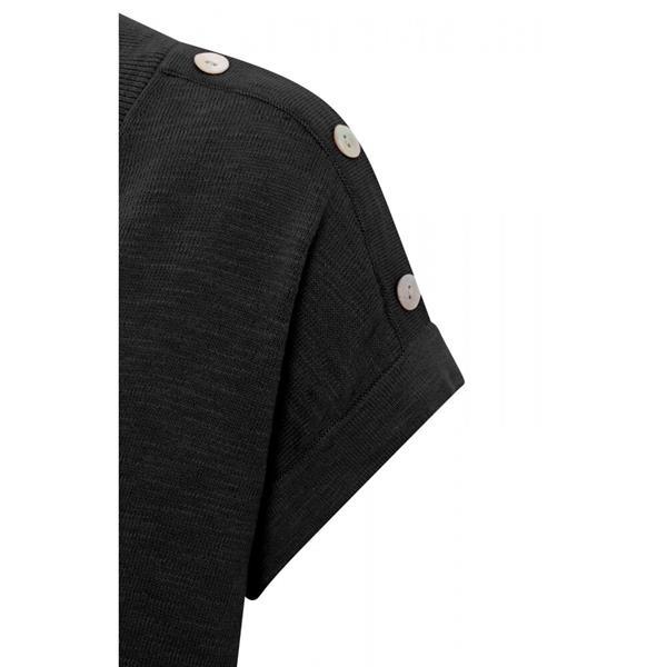 Grote foto yaya sweater with button detail beauty black 01 000188 303 kleding dames truien en vesten