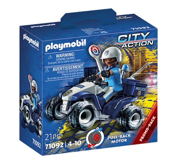 Grote foto playmobil city action 71092 politie speed quad kinderen en baby duplo en lego