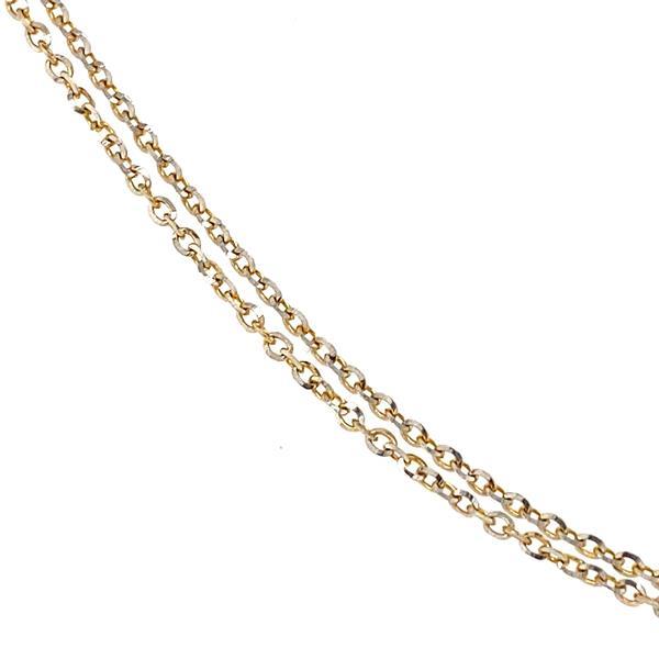 Grote foto bicolour gouden collier anker 38 cm 18 krt 112.5 sieraden tassen en uiterlijk kettingen
