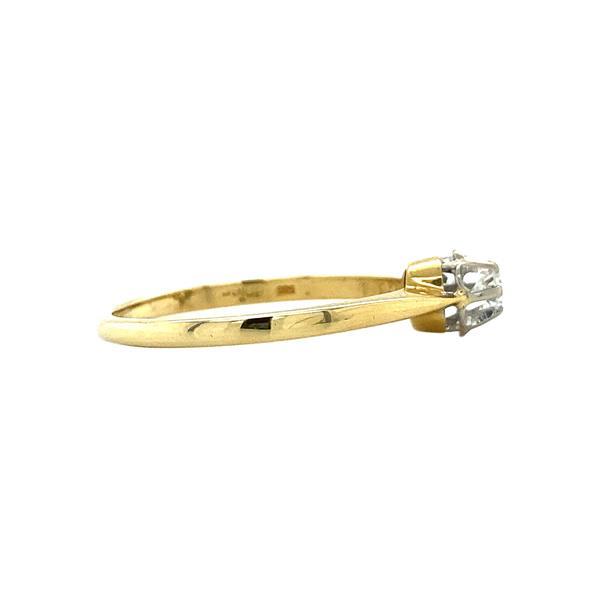 Grote foto bicolour gouden ring met diamant anjer 14 krt 397.5 sieraden tassen en uiterlijk ringen voor haar