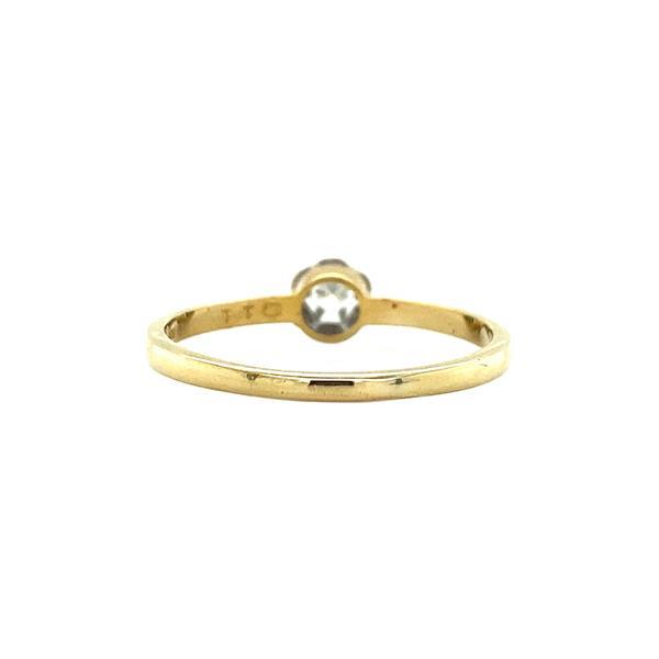 Grote foto bicolour gouden ring met diamant anjer 14 krt 397.5 sieraden tassen en uiterlijk ringen voor haar