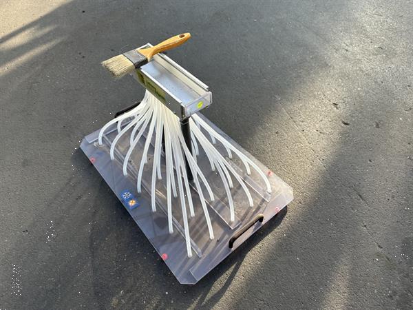 Grote foto lehners handzaaimachine voor quickpot 54 trays met 35 cellen agrarisch tuinbouw