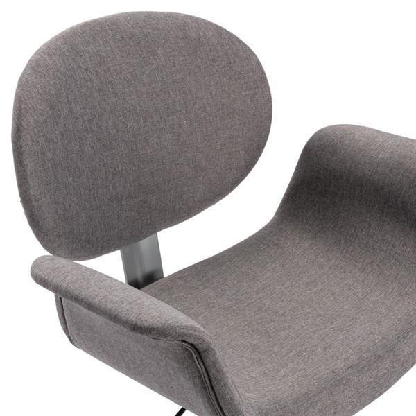 Grote foto vidaxl chaises pivotantes de salle manger 4 pcs gris tissu huis en inrichting stoelen