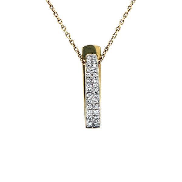Grote foto bicolour gouden hanger met diamant 18 krt 497.5 sieraden tassen en uiterlijk bedels en hangers