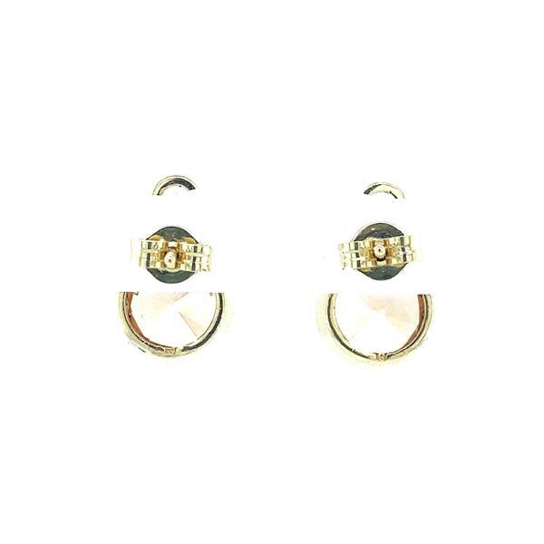 Grote foto gouden oorstekers met zirkonia 14 krt 575 sieraden tassen en uiterlijk oorbellen