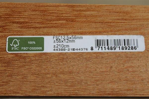 Grote foto goedkope hardhouten planken 12 5 x 56 x 2100 mm doe het zelf en verbouw hout en planken