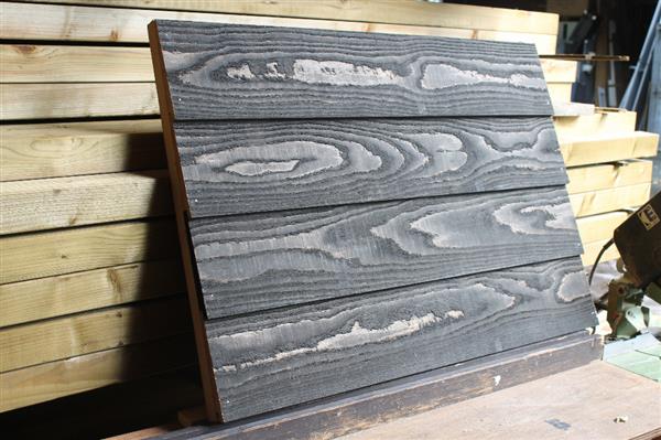 Grote foto zwart geimpregneerde douglas zweedsrabat doe het zelf en verbouw hout en planken