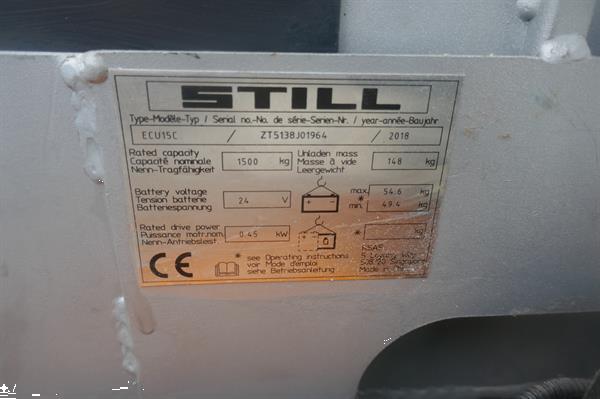 Grote foto vs 21076 elektrische palletwagen still ecu15 bj2018 doe het zelf en verbouw hefwerktuigen