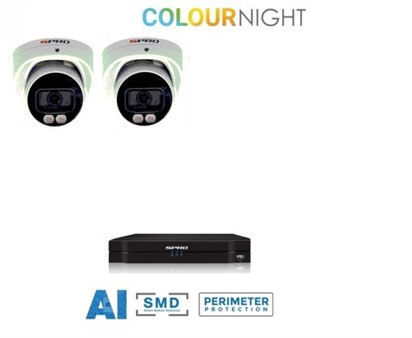 Grote foto recorder met spro 2x4mp kleur nachtzicht camera audio tv en foto videobewakingsapparatuur