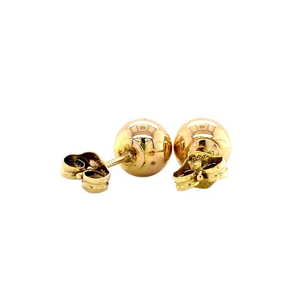 Grote foto gouden bolletjes oorstekers 14 krt 100 sieraden tassen en uiterlijk oorbellen