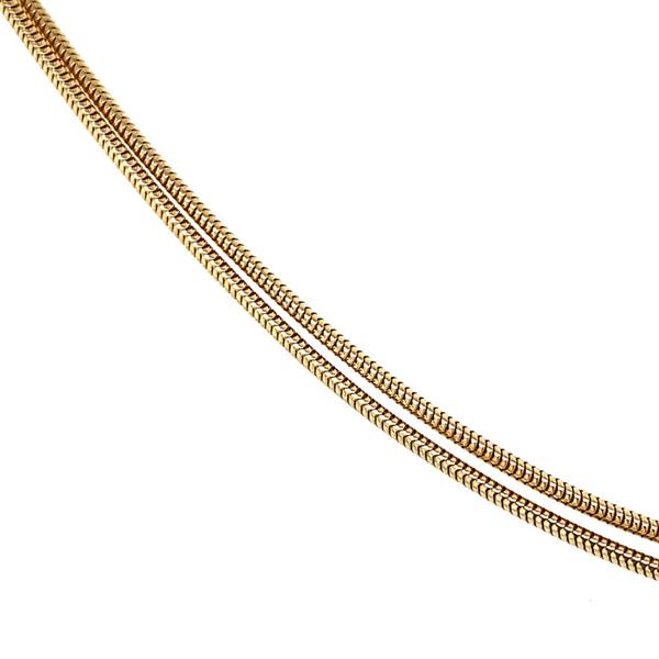Grote foto gouden slang collier met diamant 42.5 cm 18 krt 1097.5 sieraden tassen en uiterlijk kettingen