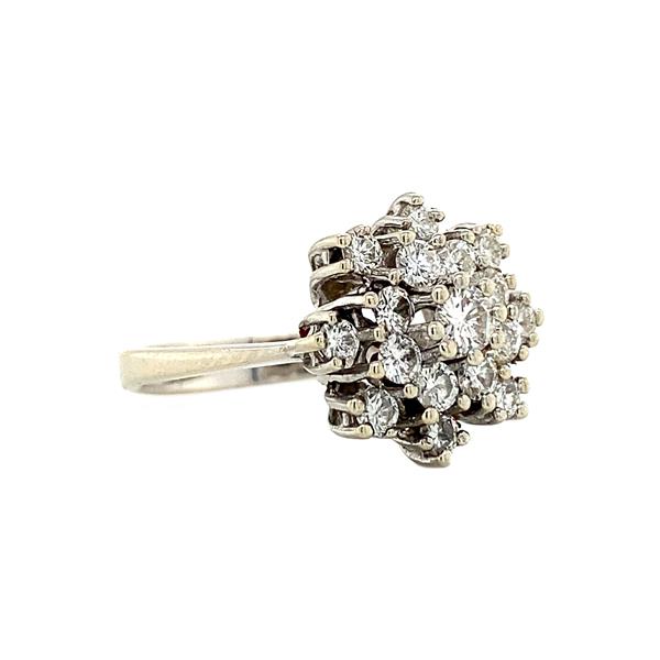 Grote foto witgouden entourage ring met diamant 14 krt 1497.5 sieraden tassen en uiterlijk ringen voor haar