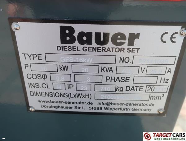 Grote foto bauer gfs 16kw ats 20kva diesel generator 400 230v new unused doe het zelf en verbouw aggregaten