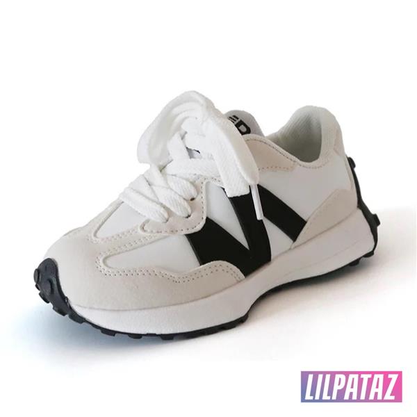 Grote foto new trainerz x white maat 26 35 kindersneakers maat 35 kinderen en baby schoenen voor meisjes