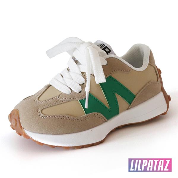 Grote foto new trainerz x beige maat 26 35 kindersneakers maat 28 kinderen en baby schoenen voor meisjes