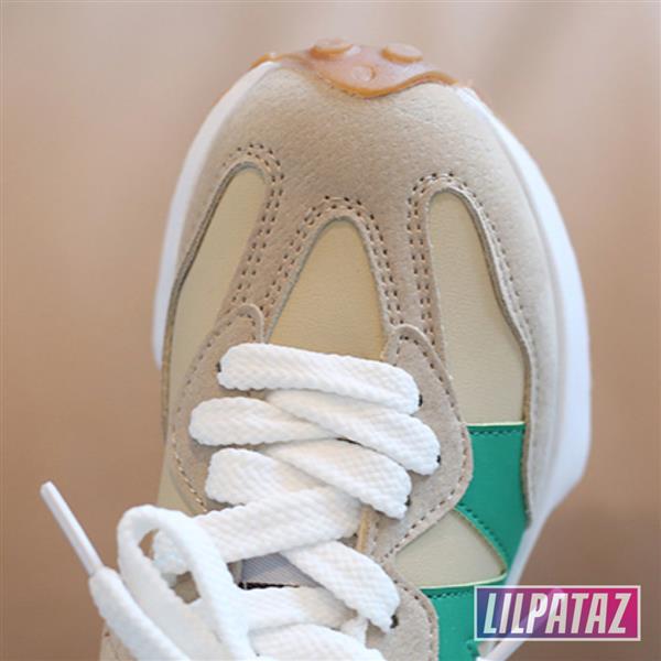 Grote foto new trainerz x beige maat 26 35 kindersneakers maat 28 kinderen en baby schoenen voor meisjes
