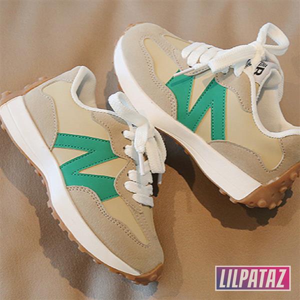 Grote foto new trainerz x beige maat 26 35 kindersneakers maat 28 kinderen en baby schoenen voor meisjes
