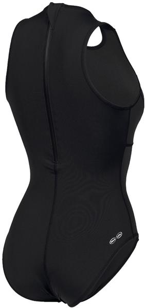 Grote foto arena w team swimsuit waterpolo solid black white 48 kleding dames badmode en zwemkleding