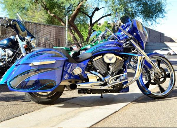 Grote foto trask 2 into 1 chrome hotrod exhaust victory bagger touring motoren overige accessoires