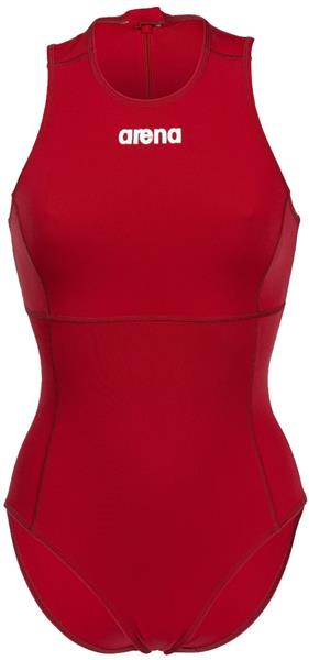 Grote foto arena waterpolobadpak team solid red white 3xl d44 fr46 kleding dames badmode en zwemkleding