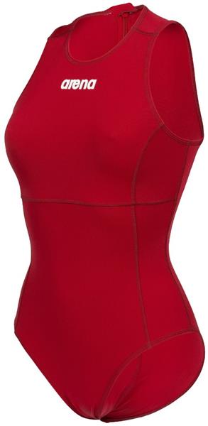 Grote foto arena waterpolobadpak team solid red white 3xl d44 fr46 kleding dames badmode en zwemkleding