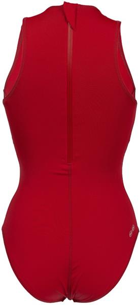 Grote foto arena waterpolobadpak team solid red white 3xl d44 fr46 kleding dames badmode en zwemkleding