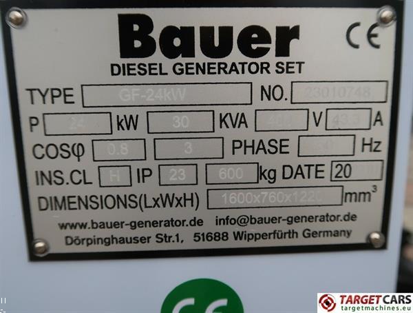 Grote foto bauer gf 24 openskid 30kva diesel generator 400 230v new doe het zelf en verbouw aggregaten