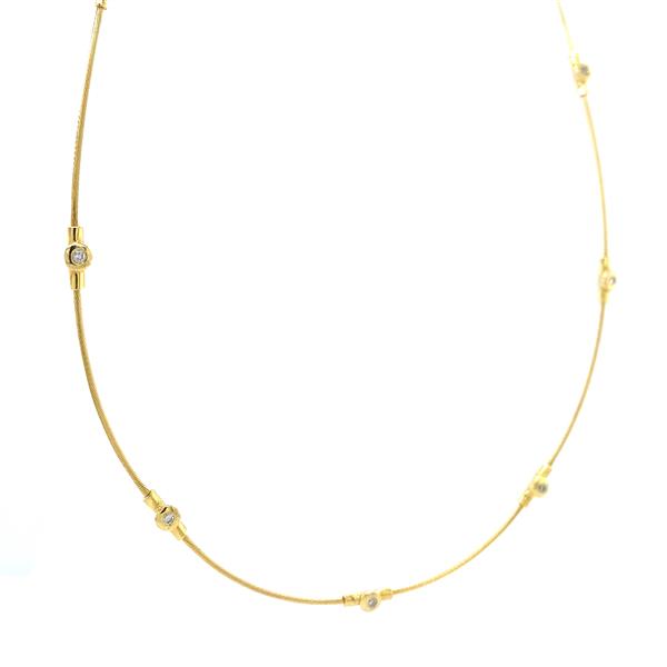 Grote foto gouden spang met diamant 41 cm 14 krt 497.5 sieraden tassen en uiterlijk kettingen