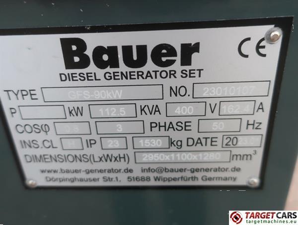 Grote foto bauer gfs 90kw ats 112.5kva diesel generator 400 230v doe het zelf en verbouw aggregaten