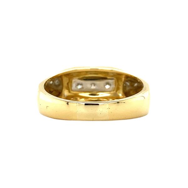 Grote foto bicolour gouden heren ring met diamant 18 krt 1175 sieraden tassen en uiterlijk ringen voor haar
