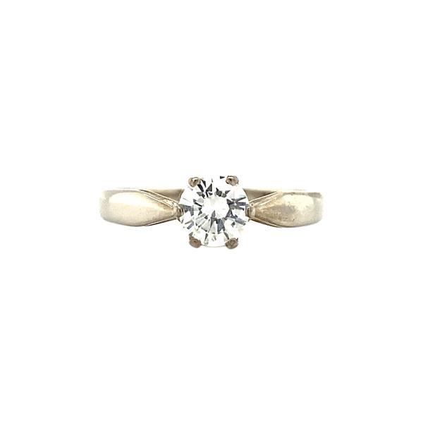 Grote foto witgouden solitair ring met diamant 14 krt 1497.5 sieraden tassen en uiterlijk ringen voor haar