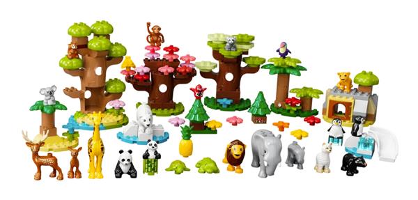 Grote foto lego duplo 10975 wilde dieren van de wereld kinderen en baby duplo en lego
